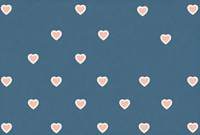 The primary subject of the image is a pattern of hearts. The hearts are arranged in a blue background, creating a visually appealing and heartwarming design. The setting is a blue surface, which complements the hearts and adds to the overall aesthetic of the image. The visual style is a combination of digital art and illustration, as the hearts are carefully crafted and placed in a cohesive manner. The colors and mood of the image are predominantly warm and inviting, with the blue background providing a sense of calmness and tranquility.