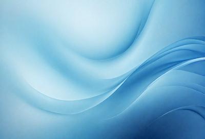 The primary subject of the image is a blue ocean wave. The setting is a blue ocean, and the visual style is a digital art or illustration. The dominant colors are blue and white, creating a calm and serene atmosphere.