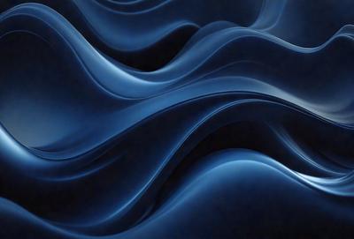 The primary subject of the image is a blue wave pattern, which is the main object, scene, or focus of the image. The setting or background is a dark blue surface, which adds to the overall atmosphere. The visual style of the image is a digital art or illustration, as it is a well-crafted and detailed representation of the blue wave pattern. The dominant colors in the image are blue and black, creating a calm and serene mood.