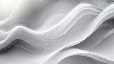The primary subject of the image is a large, white, curved structure that resembles a wave or a flowing sheet of paper. The setting is a white background, which provides a clean and minimalist appearance. The visual style is a combination of digital art and illustration, creating a unique and artistic representation of the subject. The colors and mood are predominantly white, giving the image a clean, serene, and calming atmosphere.