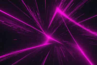 The primary subject of the image is a pink light streak or blur, which appears to be a neon light or a purple laser beam. The setting is a dark background, which contrasts with the bright pink light. The visual style is a combination of a photo and a digital art or illustration, as the light streak is captured in a way that resembles a digital art or illustration. The colors and mood of the image are predominantly pink, creating a vibrant and energetic atmosphere.