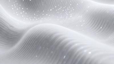 The primary subject of the image is a white, textured surface with a pattern of white dots. The setting appears to be a white room, and the visual style is a combination of digital art and illustration. The dominant colors are white, and the overall atmosphere is clean and minimalistic.