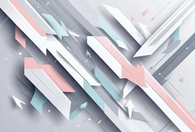 The primary subject of the image is a colorful, abstract design featuring a mix of blue, pink, and white colors. The setting is a white background, which provides a clean and minimalist appearance. The visual style is a combination of digital art and illustration, creating a unique and eye-catching pattern. The overall atmosphere is vibrant and lively, with the colors and patterns creating a sense of movement and energy.