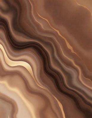 The primary subject of the image is a close-up of a brown and tan marbled pattern. The setting is a brown and tan marbled surface, which serves as the background. The visual style is a close-up of the marbled pattern, showcasing its intricate details. The colors and mood of the image are warm and earthy, with the brown and tan tones creating a natural and organic atmosphere.