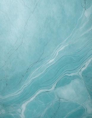 The primary subject of the image is a blue marble-like surface, which appears to be a marble countertop or a blue-tinted marble. The setting is a room with a blue-tinted marble countertop, and the visual style is a close-up of the marble surface. The colors and mood of the image are predominantly blue, creating a calm and serene atmosphere.