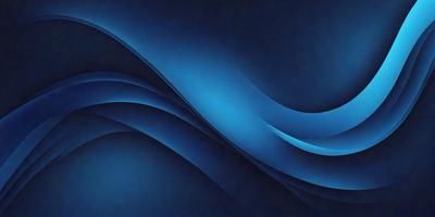 The primary subject of the image is a blue wave, which is the main focus of the scene. The setting is a dark blue background, creating a contrasting and dramatic effect. The visual style is a digital art or illustration, as the wave is depicted in a detailed and artistic manner. The dominant colors are blue and black, giving the image a calm and serene atmosphere.