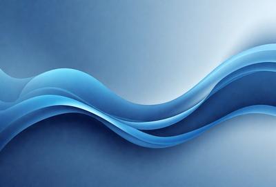 The primary subject of the image is a blue wave, which is the main object, scene, or focus of the image. The setting or background is a blue wall, and the visual style is digital art. The dominant colors and overall atmosphere are blue and calming.