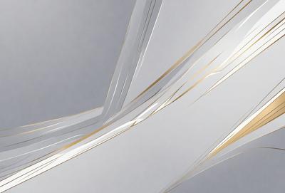 The primary subject of the image is a close-up of a metallic surface, possibly a piece of art or a decorative item. The setting is a white background, which provides a clean and minimalist appearance. The visual style is a combination of digital art and illustration, as the surface appears to be a blend of both. The colors and mood of the image are predominantly silver and white, giving it a sleek and modern feel.