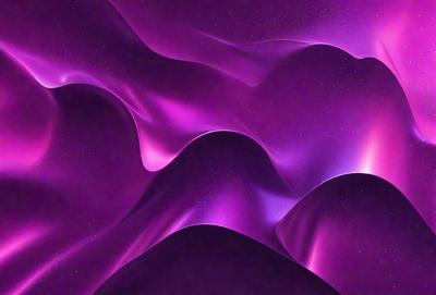 The primary subject of the image is a purple, pink, and blue swirling pattern. The setting is a purple background, and the visual style appears to be a digital art or illustration. The dominant colors and overall atmosphere of the image are vibrant and energetic, creating a sense of movement and dynamism.