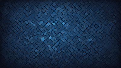 The primary subject of the image is a blue and black patterned wall. The setting is a dark room with a blue and black patterned wall. The visual style is a digital art or illustration, creating a unique and intricate design. The colors and mood of the image are dark and moody, with the blue and black pattern creating a sense of depth and complexity.