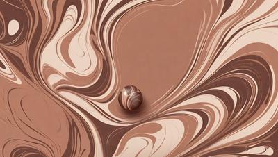The primary subject of the image is a marbled surface with a brown and white color scheme. The setting is a room with a wall that features this unique pattern. The visual style of the image is a close-up of the marbled surface, showcasing its intricate design. The colors and mood of the image are warm and inviting, with the brown and white tones creating a sense of depth and texture.