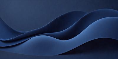 The primary subject of the image is a blue, curved, and flowing object that resembles a wave or a piece of art. The setting is a dark blue background, which creates a striking contrast with the blue object. The visual style appears to be a combination of digital art and illustration, as the blue object seems to be a digital creation. The colors and mood of the image are predominantly dark and moody, with the blue object being the main focus and source of visual interest.