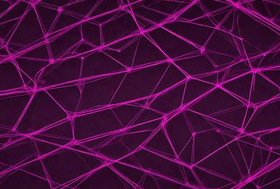 The primary subject of the image is a purple mesh pattern, which is the main object, scene, or focus of the image. The setting or background is a dark purple surface, which provides a contrasting backdrop for the mesh pattern. The visual style of the image is a digital art or illustration, as it is a purple mesh pattern created with a computer or digital tools. The colors and mood of the image are predominantly purple, giving it a unique and artistic appearance.