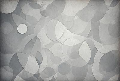 The primary subject of the image is a pattern of circles, which are arranged in a visually appealing manner. The setting is a gray background, which provides a neutral and clean appearance. The visual style of the image is a combination of digital art and illustration, creating a unique and artistic representation of the circles. The dominant colors in the image are gray and white, which contribute to a calm and serene atmosphere.