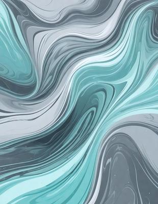 The primary subject of the image is a blue and white swirl pattern, which appears to be a digital art or illustration. The setting is a blue background, and the visual style is a combination of digital art and illustration. The dominant colors are blue and white, creating a calming and soothing atmosphere.
