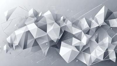 The primary subject of the image is a geometric pattern made up of white triangles. The setting is a gray background, which contrasts with the white triangles. The visual style is digital art, as the triangles are arranged in a complex and intricate manner. The colors and mood of the image are predominantly white, giving it a clean and minimalist appearance.