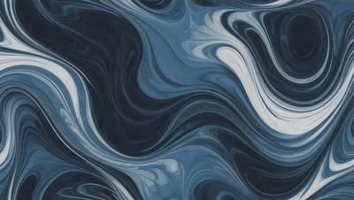 The primary subject of the image is a blue and white swirling pattern, which appears to be a digital art or illustration. The setting is a dark blue background, creating a contrasting effect with the swirling pattern. The visual style suggests that the image is a creative and artistic representation of a swirling motion. The dominant colors are blue and white, giving the image a calm and soothing atmosphere.