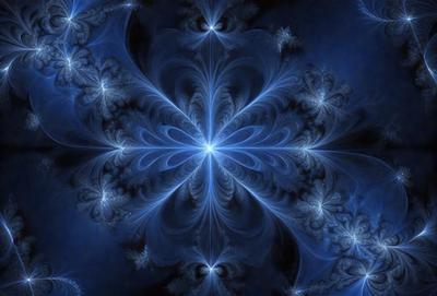 The primary subject of the image is a blue and white swirling pattern, which appears to be a digital art or illustration. The setting is a dark blue background, creating a contrasting effect with the swirling pattern. The visual style suggests that the image is a creative and artistic representation, rather than a photo or a clipart. The dominant colors are blue and white, giving the image a calming and serene atmosphere.