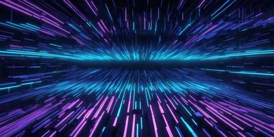 The primary subject of the image is a purple and blue light show, which appears to be a digital art or illustration. The setting is a dark room with a purple and blue background, creating a vibrant and colorful atmosphere. The visual style of the image is unique and eye-catching, with the light show taking center stage. The colors and mood of the image are energetic and lively, with the purple and blue hues evoking a sense of excitement and wonder.