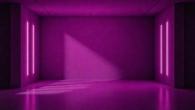 The primary subject of the image is a purple wall with a shadow cast on it. The setting is a room with a purple wall, and the visual style appears to be a photo. The dominant colors in the image are purple and pink, creating a calm and serene atmosphere.