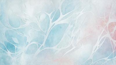 The primary subject of the image is a blue and white patterned background. The setting is a white and blue background with a leaf pattern. The visual style is a digital art or illustration. The dominant colors are blue and white, creating a calm and soothing atmosphere.