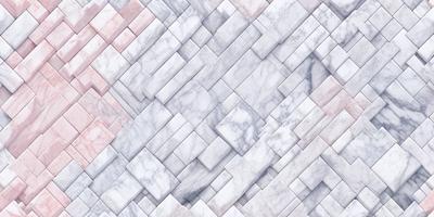 The primary subject of the image is a marble tile pattern. The setting is a white marble tile wall, which serves as the background. The visual style is a close-up of the marble tile pattern, showcasing the intricate design and texture of the marble. The colors and mood of the image are predominantly white, giving it a clean and elegant appearance.