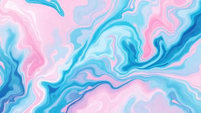 The primary subject of the image is a colorful, abstract design featuring a mix of blue, pink, and purple hues. The setting is a swirling, flowing pattern that creates a sense of movement and depth. The visual style is a combination of digital art and illustration, with a focus on the vibrant colors and intricate patterns. The overall atmosphere is lively and energetic, with the colors evoking a sense of joy and creativity.