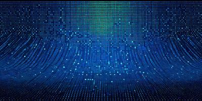 The primary subject of the image is a blue and white patterned background. The setting is a dark blue background with a pattern of blue and white dots. The visual style is a digital art or illustration, creating a unique and intricate design. The colors and mood of the image are predominantly blue and white, giving it a calm and serene atmosphere.