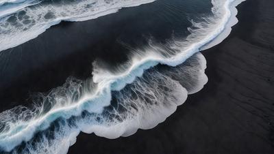The primary subject of the image is a wave in the ocean. The wave is crashing and creating a foamy effect. The setting is the ocean, with the wave being the main focus of the scene. The visual style is a black and white photo, which adds a dramatic and timeless quality to the image. The dominant colors are black and white, with the wave being the main source of color and movement. The overall atmosphere is dynamic and powerful, capturing the raw energy of the ocean.