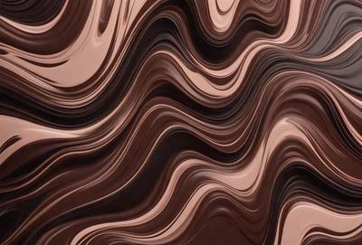 The primary subject of the image is a close-up of a brown and black patterned surface, which appears to be a piece of art or a textured wall. The setting is indoors, with the surface being the main focus of the image. The visual style is a combination of photo and digital art, creating a unique and intriguing appearance. The colors and mood of the image are predominantly brown and black, giving it a somewhat moody and dramatic atmosphere.