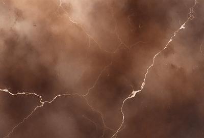 The image features a brown and white marbled wall with a pattern of lightning bolts. The wall appears to be made of stone or a similar material, giving it a textured and natural appearance. The lightning bolts create a dynamic and visually striking pattern, adding an element of interest to the otherwise plain wall.
