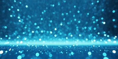 The primary subject of the image is a blue background with a pattern of blue lights. The setting appears to be a dark room, and the visual style is a digital art or illustration. The dominant colors are blue and white, creating a calm and serene atmosphere.