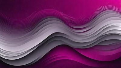 The primary subject of the image is a large, curved wave that appears to be made of paper. The wave is pink and purple, giving it a vibrant and artistic appearance. The setting is a purple background, which complements the colorful wave. The visual style is a combination of digital art and illustration, creating a unique and eye-catching design. The colors and mood of the image are lively and energetic, with the pink and purple hues evoking a sense of creativity and imagination.