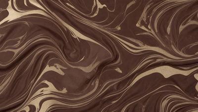 The primary subject of the image is a brown and gold patterned fabric. The setting is a close-up of the fabric, showcasing its intricate design. The visual style is a combination of a photo and digital art, creating a unique and eye-catching pattern. The colors and mood of the image are warm and inviting, with the brown and gold tones evoking a sense of luxury and sophistication.