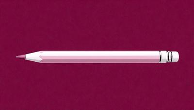 The primary subject of the image is a pink object, which appears to be a large, thin, and long stick. The setting is a red background, which creates a striking contrast with the pink object. The visual style of the image is a close-up, which emphasizes the shape and texture of the pink object. The colors and mood of the image are predominantly pink, creating a warm and vibrant atmosphere.