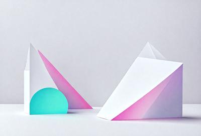 The primary subject of the image is a white paper sculpture, which is a three-dimensional representation of a paper cube. The sculpture is placed on a white surface, which serves as the background. The visual style of the image is a combination of digital art and illustration, as the paper sculpture appears to be a digital creation. The colors and mood of the image are predominantly white, giving it a clean and minimalist appearance.