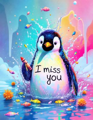 The primary subject of the image is a penguin, which is the main focus of the scene. The penguin is standing in a body of water, surrounded by a variety of colorful fish. The setting appears to be a vibrant and lively underwater environment. The visual style of the image is digital art, as it is a well-crafted and detailed illustration. The colors and mood of the image are bright, cheerful, and lively, with the penguin and fish creating a sense of fun and playfulness.