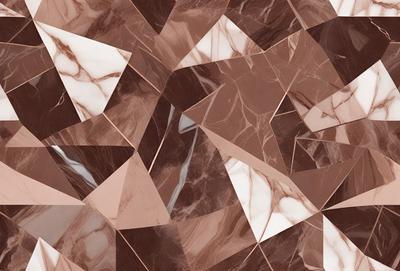 The image features a marble pattern with a brown and white color scheme. The marble pattern is the primary subject, and it is set against a brown and white background. The visual style of the image is a close-up of the marble pattern, which gives it a textured and detailed appearance. The colors and mood of the image are warm and earthy, with the brown and white marble pattern creating a sense of sophistication and elegance.