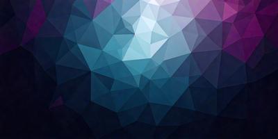 The primary subject of the image is a blue and purple geometric pattern. The setting is a dark background, which contrasts with the vibrant colors of the pattern. The visual style is a digital art or illustration, as the pattern is intricately designed and displayed. The dominant colors are blue and purple, creating a calm and soothing atmosphere.
