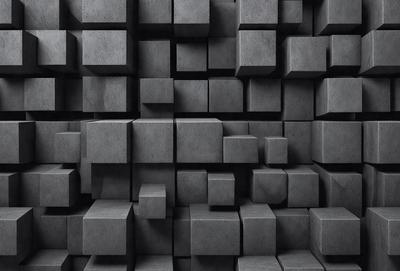 The primary subject of the image is a large, black, and white brick wall. The setting is a dark room with the brick wall as the main focus. The visual style is a black and white photo, giving the image a classic and timeless appearance. The dominant colors are black and white, creating a moody and dramatic atmosphere.