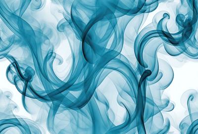 The primary subject of the image is a blue smoke or mist, which appears to be a digital art or illustration. The setting is a blue background, and the visual style gives the impression of a pattern or texture. The colors and mood of the image are predominantly blue, creating a calm and serene atmosphere.