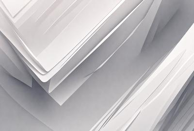 The primary subject of the image is a stack of white paper. The setting is a gray background, which creates a contrast with the white paper. The visual style is a close-up of the paper, showcasing its texture and details. The colors and mood of the image are predominantly white, giving it a clean and minimalist appearance.