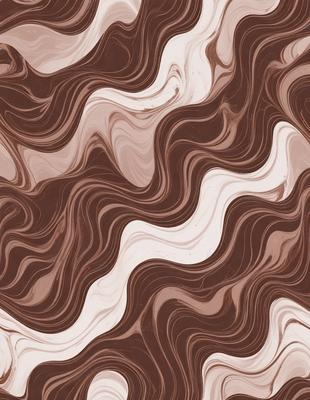 The primary subject of the image is a patterned surface, which appears to be a marbled or swirled design. The setting is a close-up of the pattern, showcasing the intricate details of the design. The visual style is a combination of a photo and digital art, as it captures the unique texture and pattern of the surface. The colors and mood of the image are predominantly brown and white, creating a sense of depth and complexity in the design.