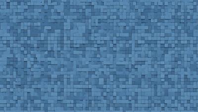 The primary subject of the image is a blue, square-shaped pattern. The setting is a blue background, and the visual style appears to be a digital art or illustration. The dominant colors are blue and white, creating a calm and soothing atmosphere.