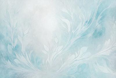 The primary subject of the image is a blue and white painting featuring a leafy design. The setting is a white background, which contrasts with the blue and white painting. The visual style is a combination of digital art and illustration, creating a unique and artistic representation of the leafy design. The colors and mood of the painting are predominantly blue and white, giving it a calm and serene atmosphere.