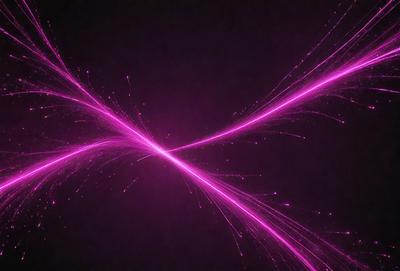 The primary subject of the image is a purple light or energy source, which appears to be a neon or glowing light. The setting is a dark background, which contrasts with the bright purple light. The visual style of the image is a combination of a photo and digital art, as it captures the purple light in a unique and artistic manner. The colors and mood of the image are predominantly purple, creating a sense of energy and vibrancy.