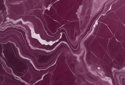 The primary subject of the image is a marbled surface, which appears to be a piece of marble or a marbled wall. The setting is a room with a purple color scheme, giving the space a unique and elegant atmosphere. The visual style of the image is a close-up of the marbled surface, showcasing its intricate patterns and textures. The colors and mood of the image are predominantly purple, creating a sense of sophistication and luxury.