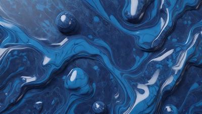 The primary subject of the image is a blue, swirling, and textured surface, which appears to be a piece of art or a decorative item. The setting is a dark blue background, which contrasts with the swirling blue surface. The visual style is a combination of artistic expression and digital manipulation, creating a unique and captivating visual experience. The colors and mood of the image are predominantly dark blue, with the swirling blue surface adding a sense of depth and movement to the overall atmosphere.