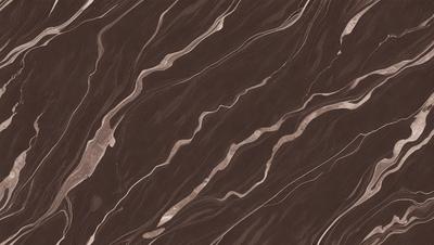 The image features a brown and white marbled pattern on a brown surface. The primary subject is a close-up of the marbled pattern, showcasing the intricate design and texture. The setting is a natural environment, possibly a stone or rock formation. The visual style is a close-up of the marbled pattern, emphasizing the details and beauty of the design. The colors and mood of the image are warm and earthy, with the brown and white marbled pattern creating a sense of natural beauty and elegance.