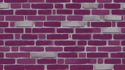 The primary subject of the image is a purple brick wall. The setting is a brick wall, and the visual style is a photo. The dominant colors are purple and gray, creating a moody atmosphere.